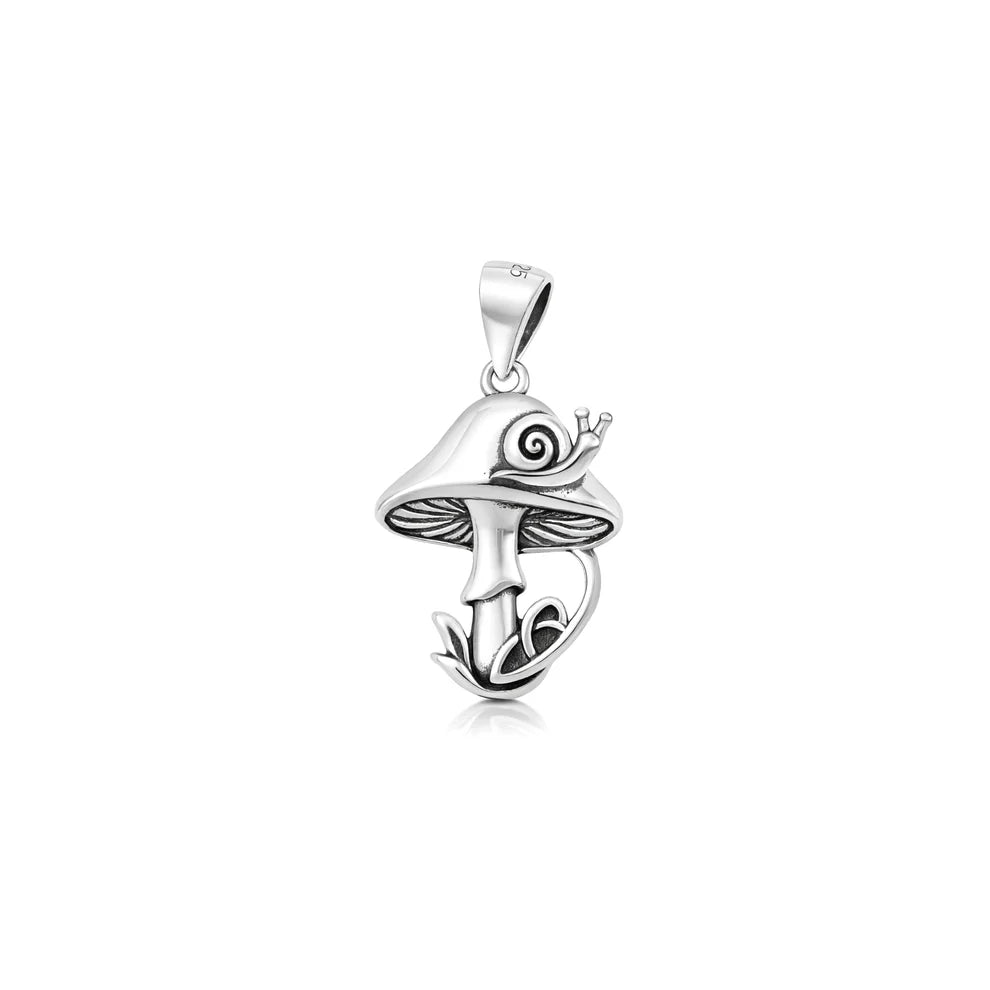 Mushroom with Snail Necklace