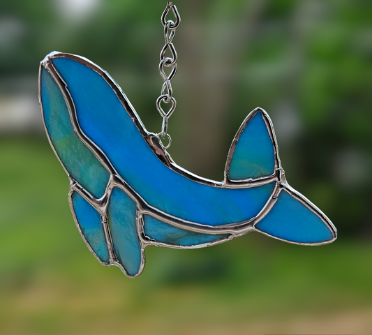 Stained Glass Whale Suncatcher