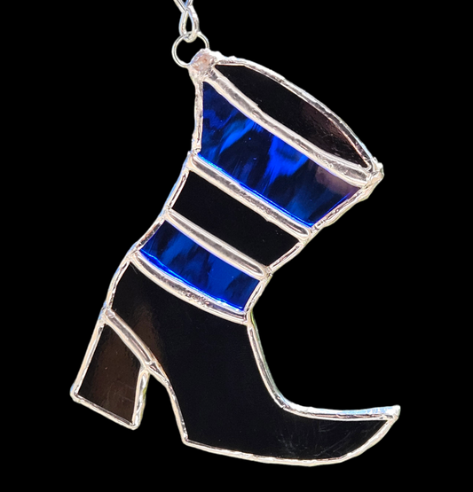 Stained Glass Witches Boot