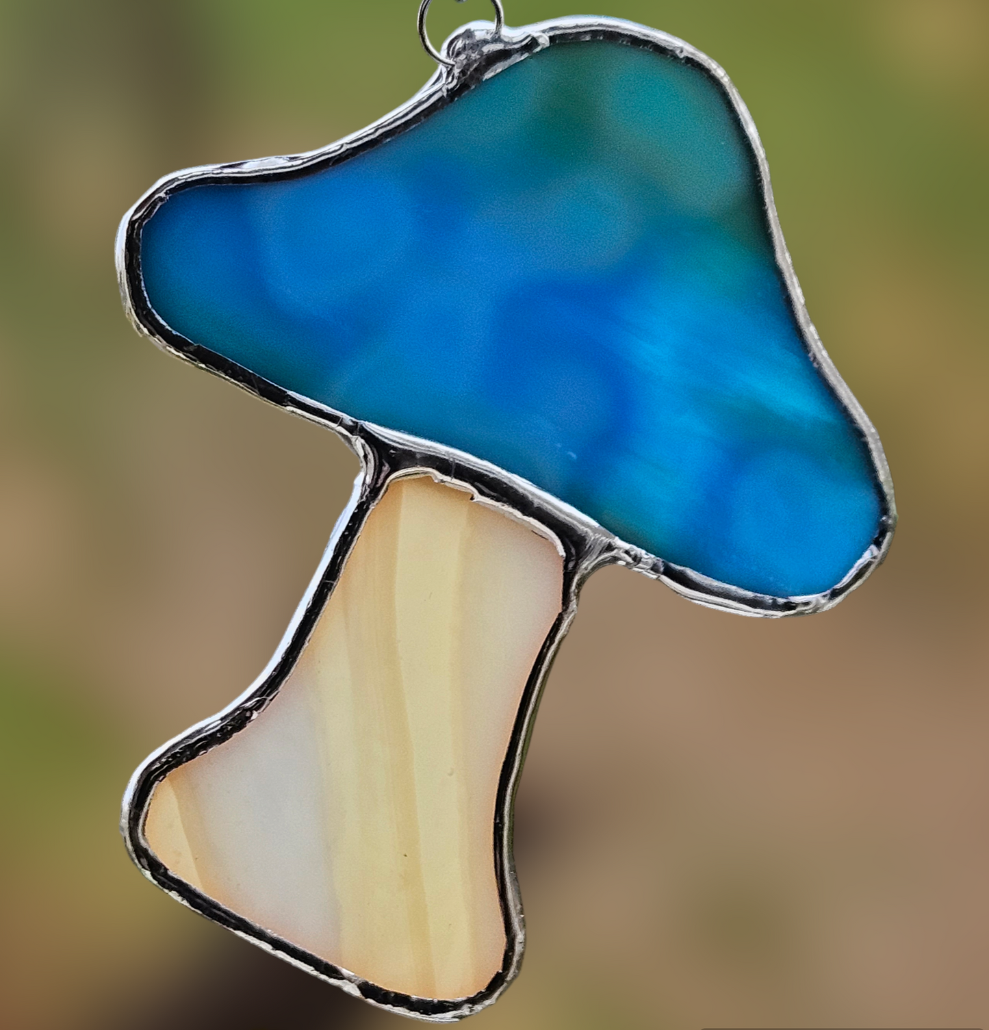 Blue Stained Glass Mushroom