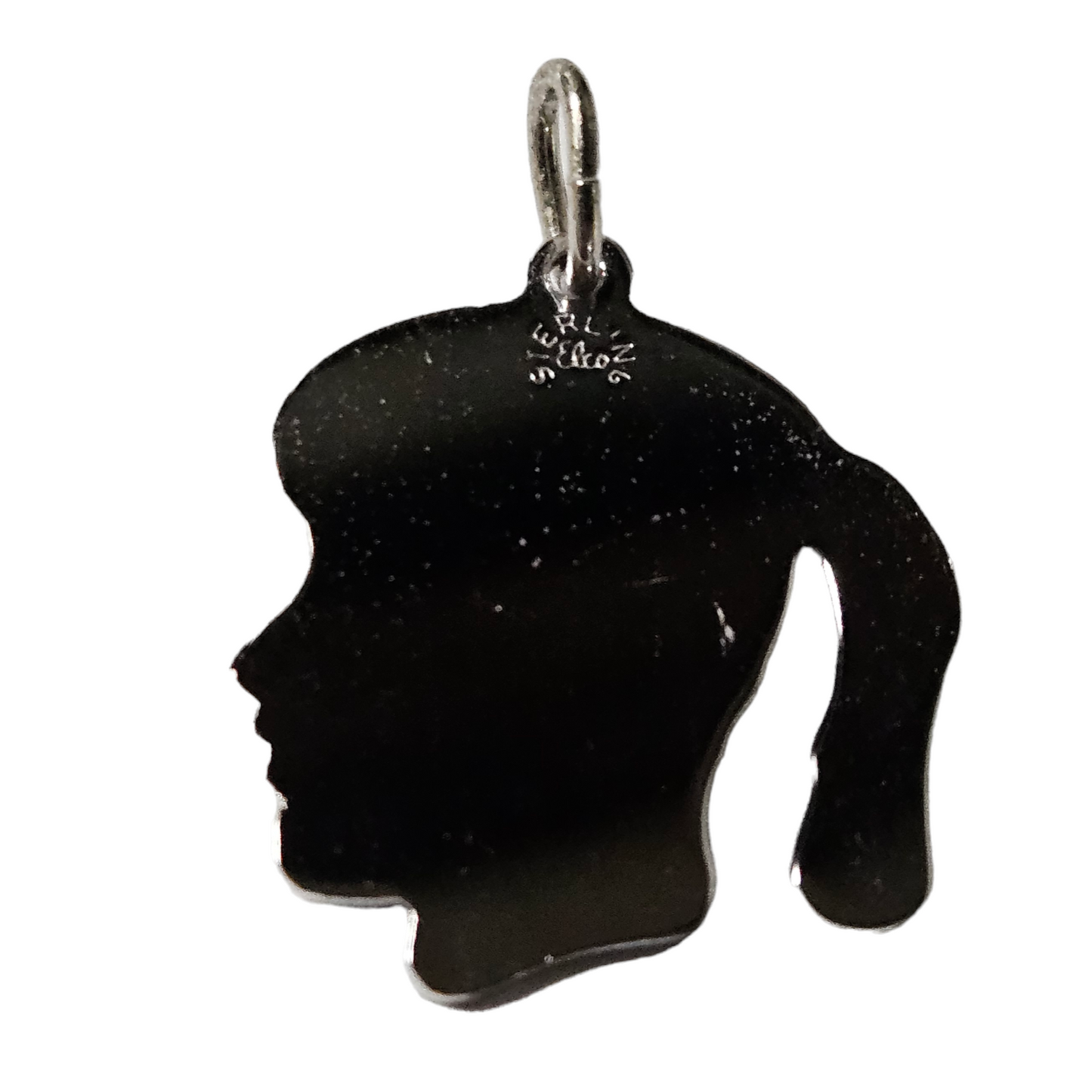 Girls Head with Ponytail Charm (flaws)