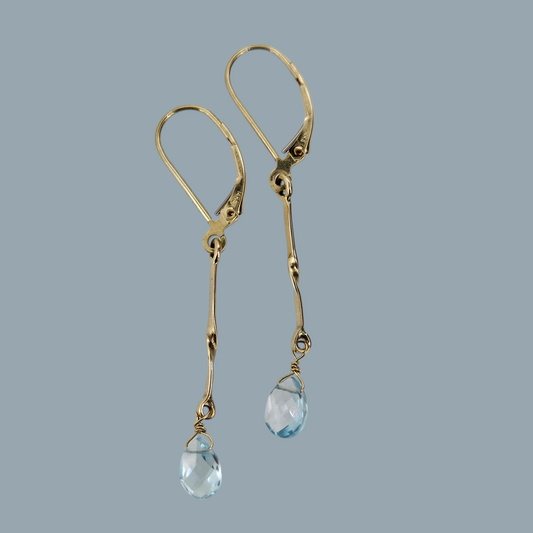 Handmade Blue Topaz Earrings