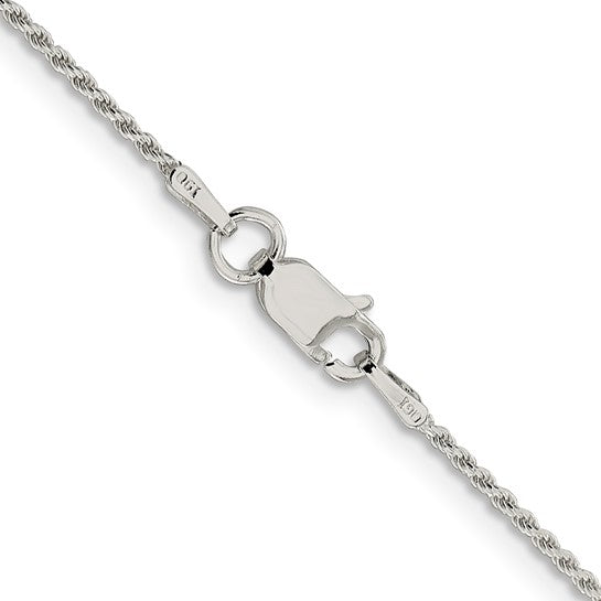 16" 1.2mm Sterling Rope Chain