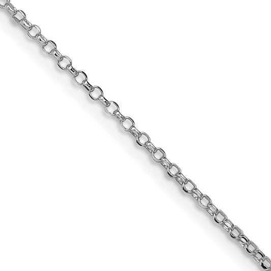22" Sterling silver rolo cable chain