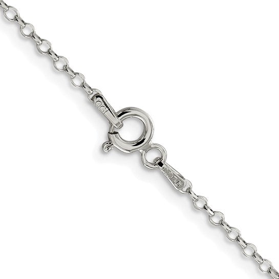 22" Sterling silver rolo cable chain 1.75mm