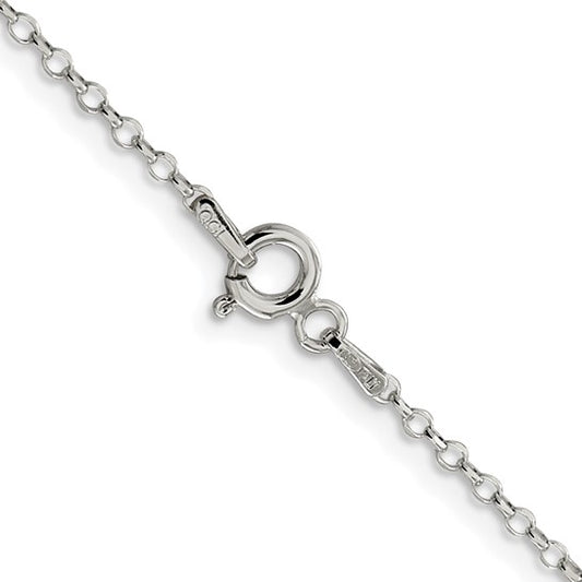 22" Sterling silver rolo cable chain 1.75mm