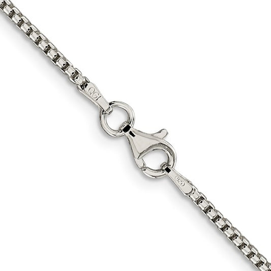 16" Sterling Silver Rounded Box Chain