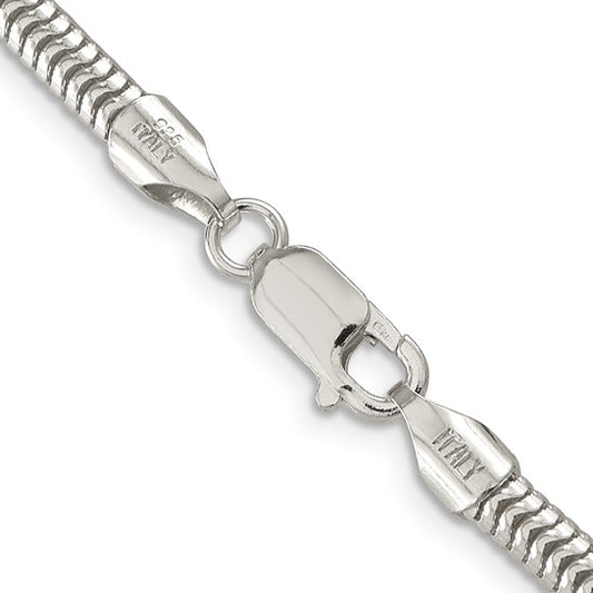 18" 4mm Sterling Silver Snake Chain $130