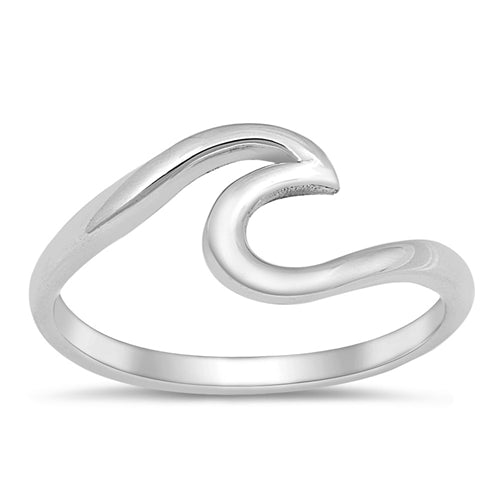 Sterling Silver Wave Ring sz 7