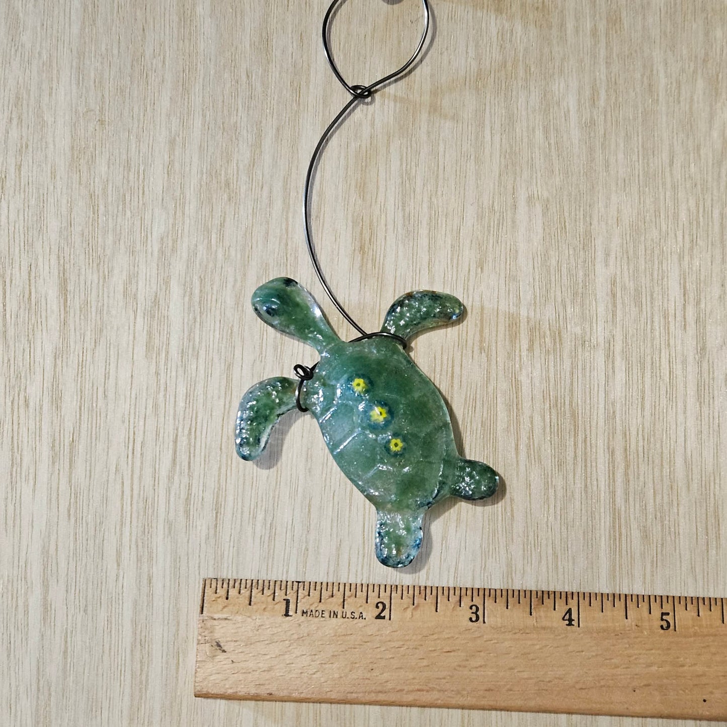 Fused Glass Sea Turtle Suncatcher