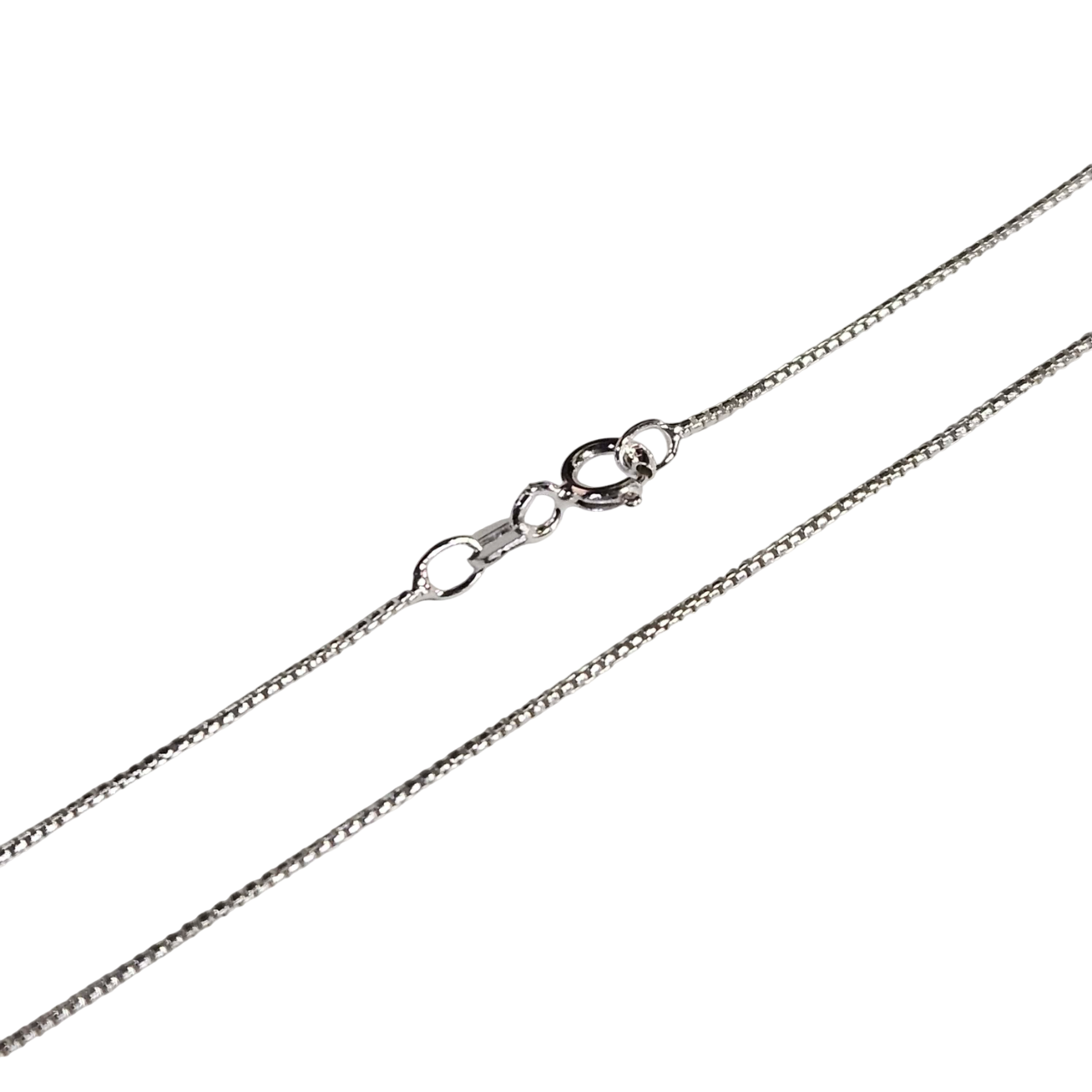 18" 0.85mm Sterling Silver Rounded Box Chain