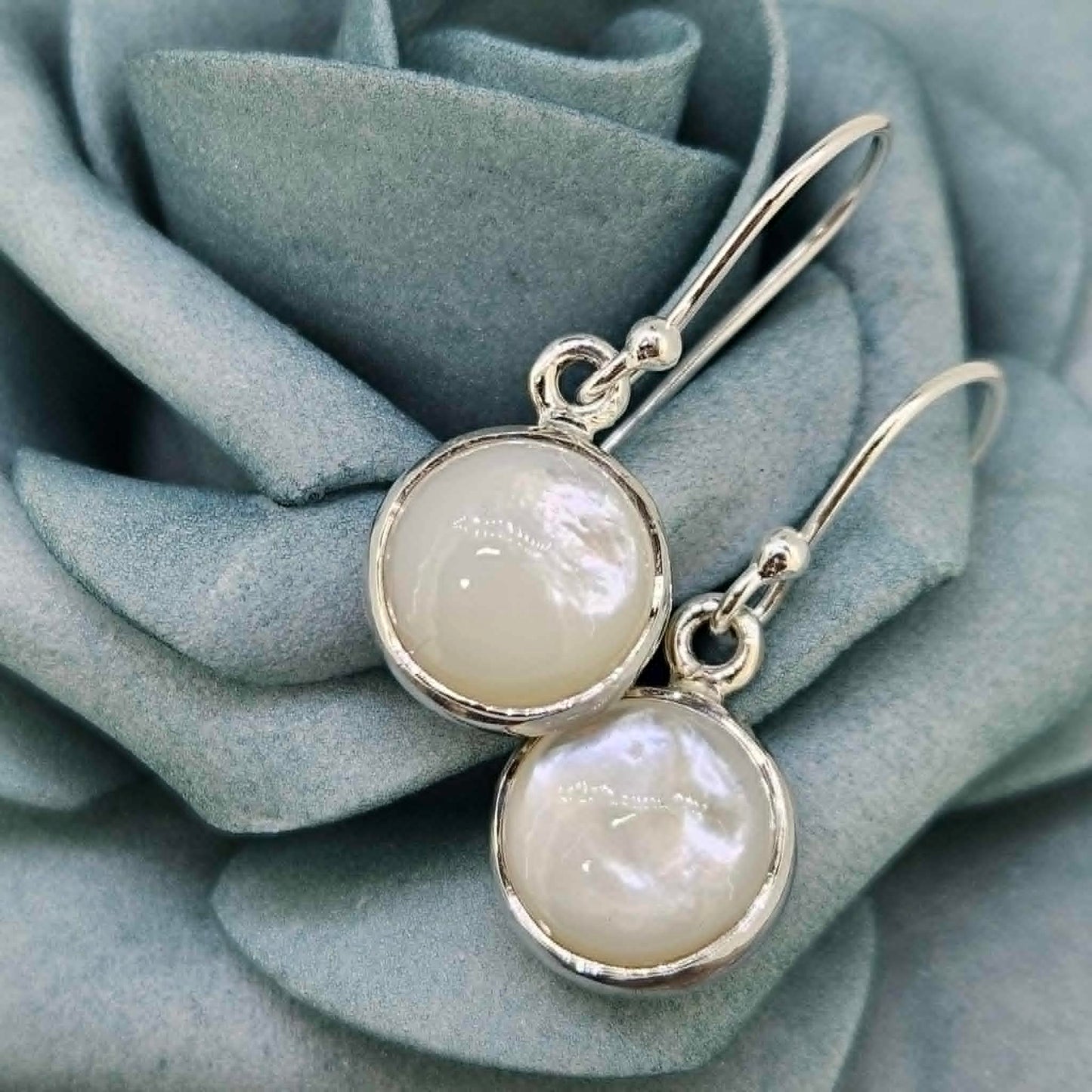 Sterling Mother of Pearl Earrings