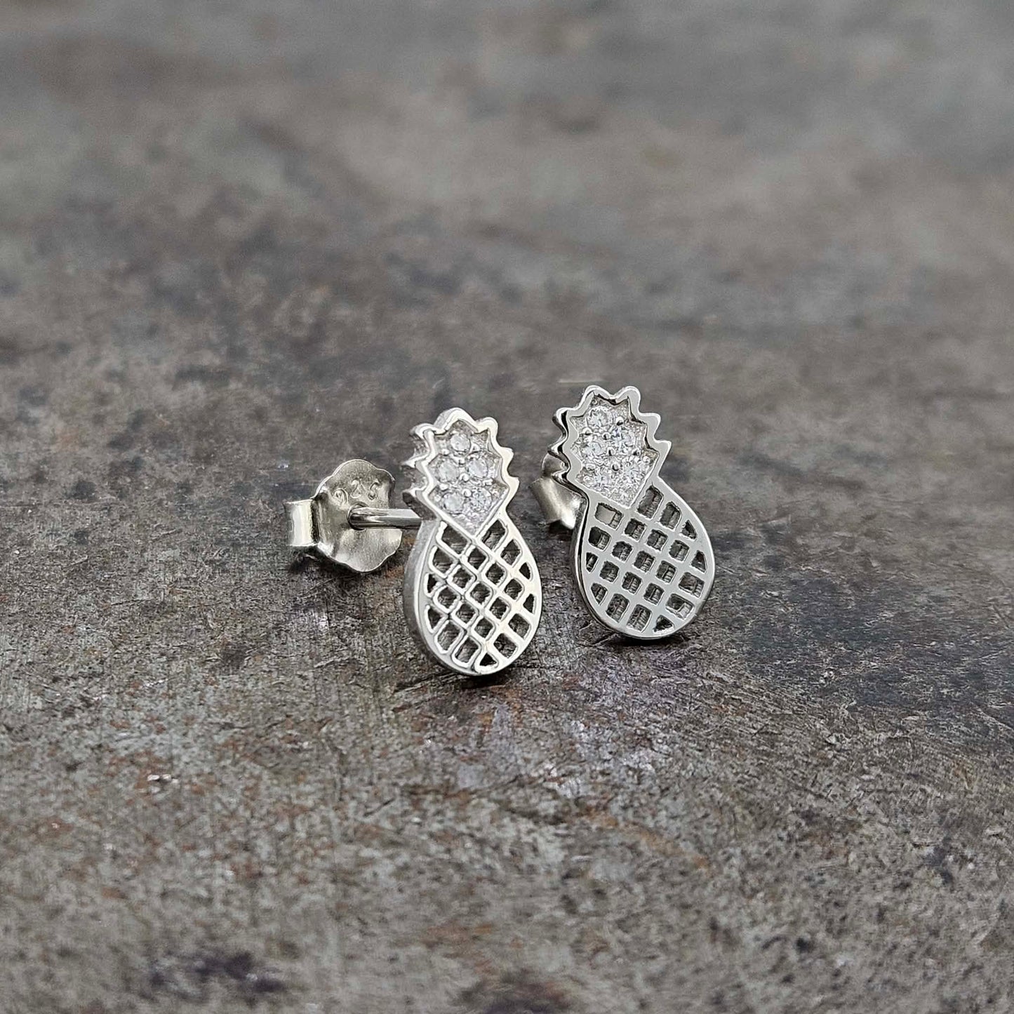 Sterling Pineapple Earrings