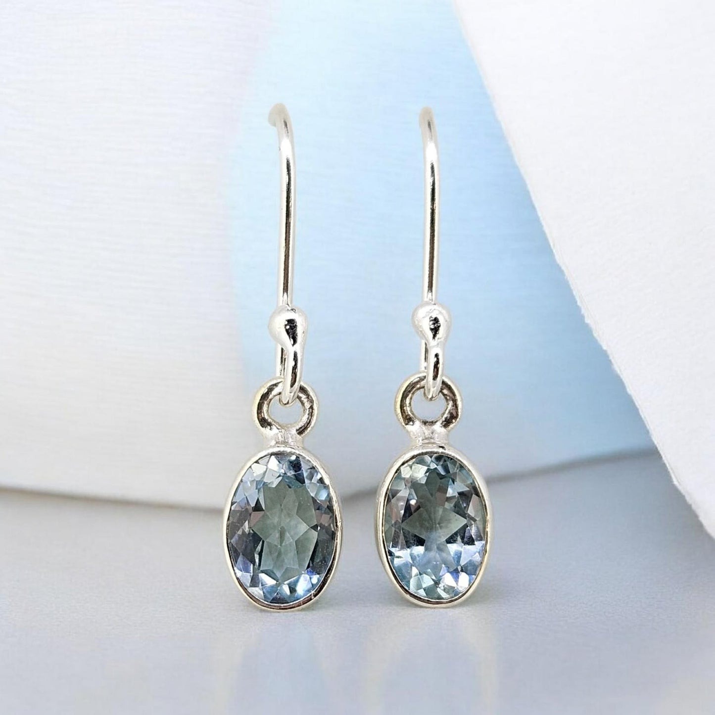 Sterling Gemstone Dangle Earrings