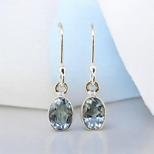 Sterling Gemstone Dangle Earrings
