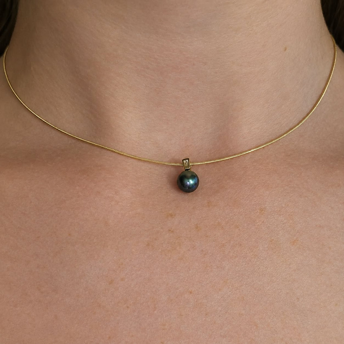 Black Cultured Pearl Necklace