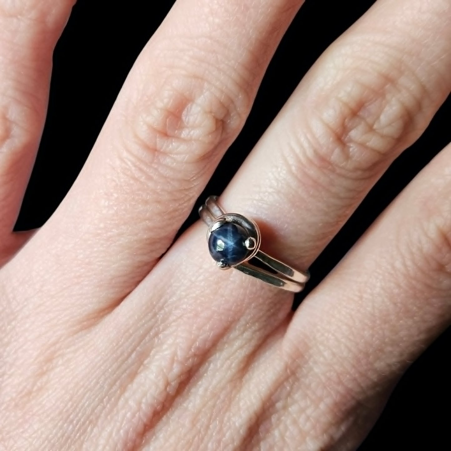 Handmade Sterling Star Sapphire Ring