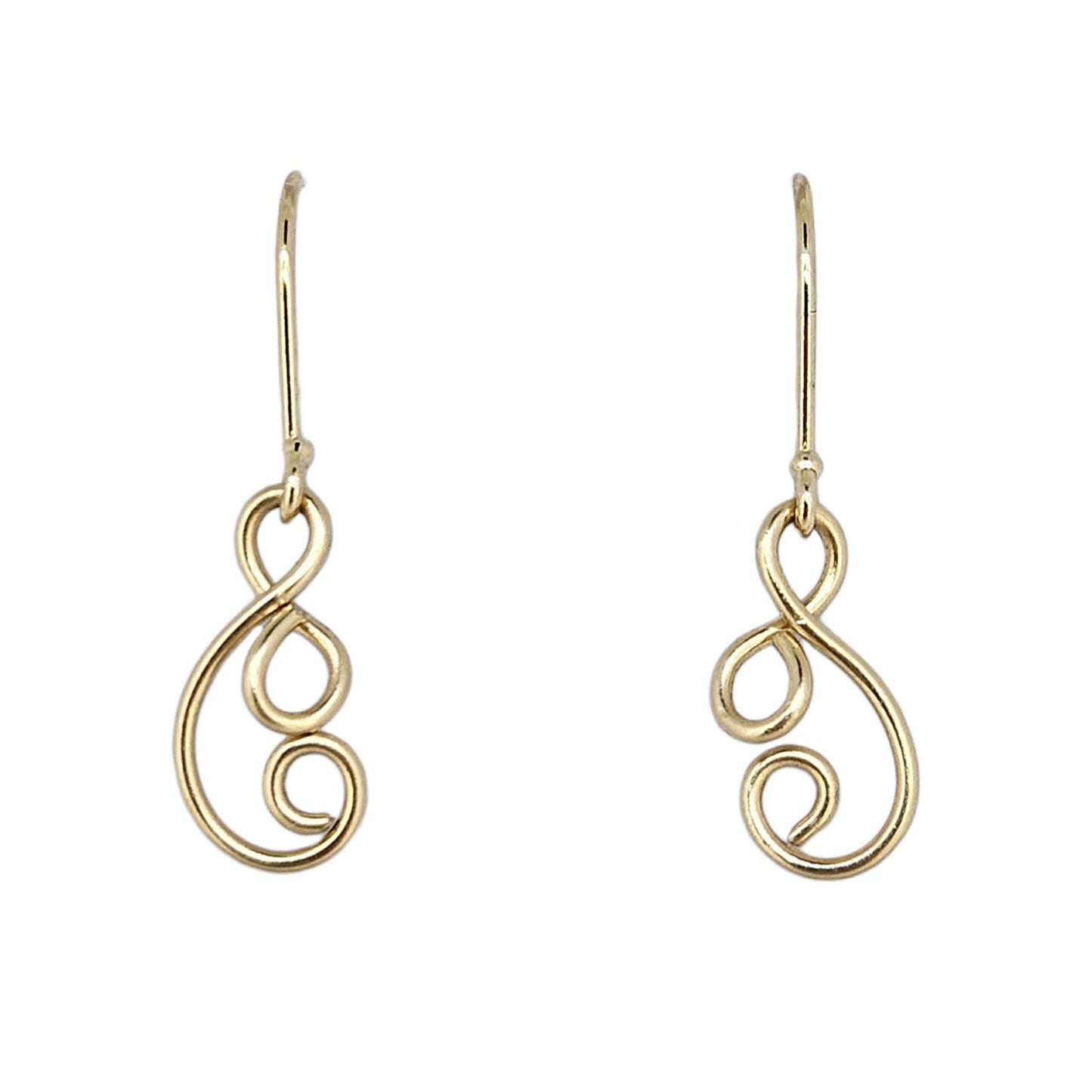 14k Yellow Gold Wire Earrings