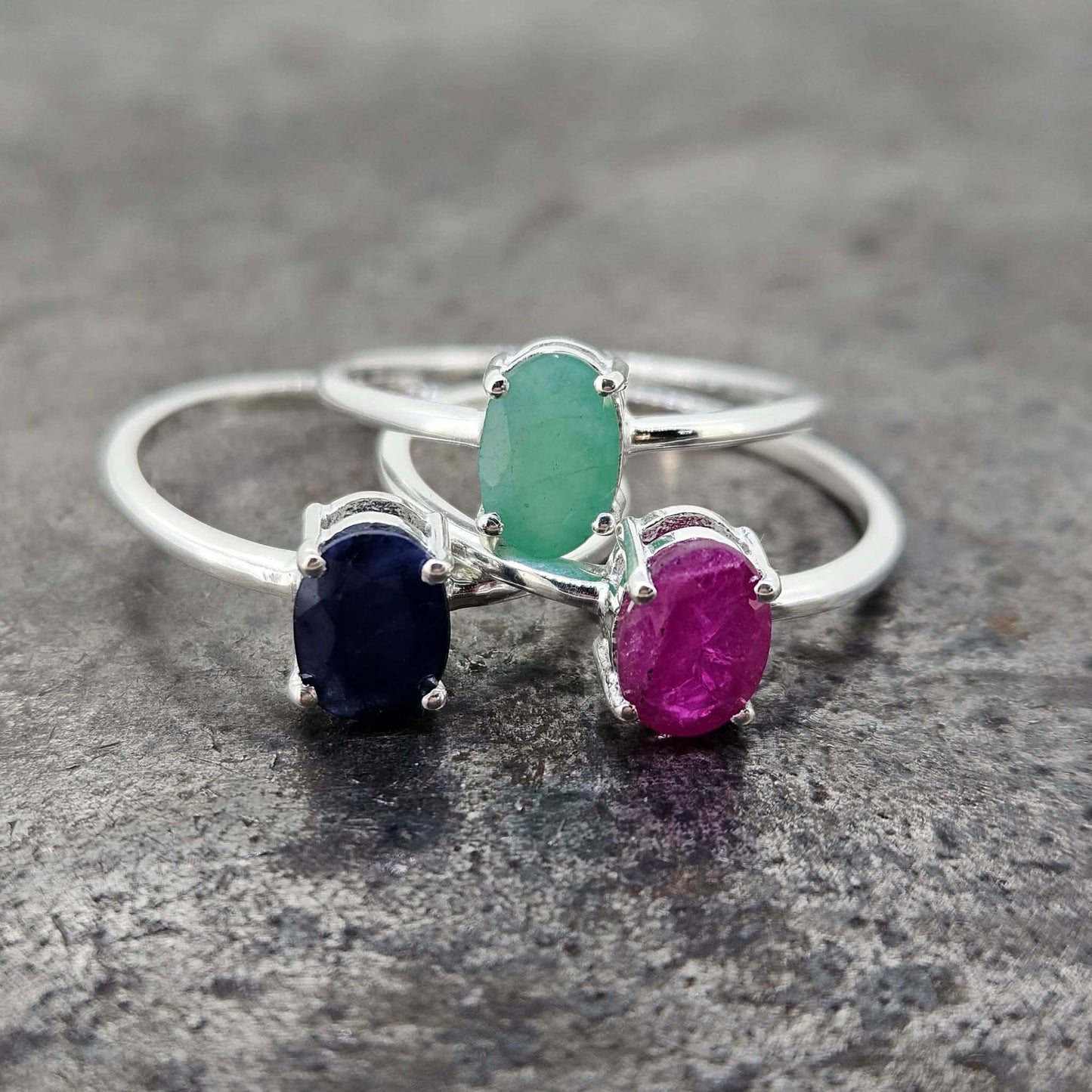 Sterling Silver Gemstone Rings
