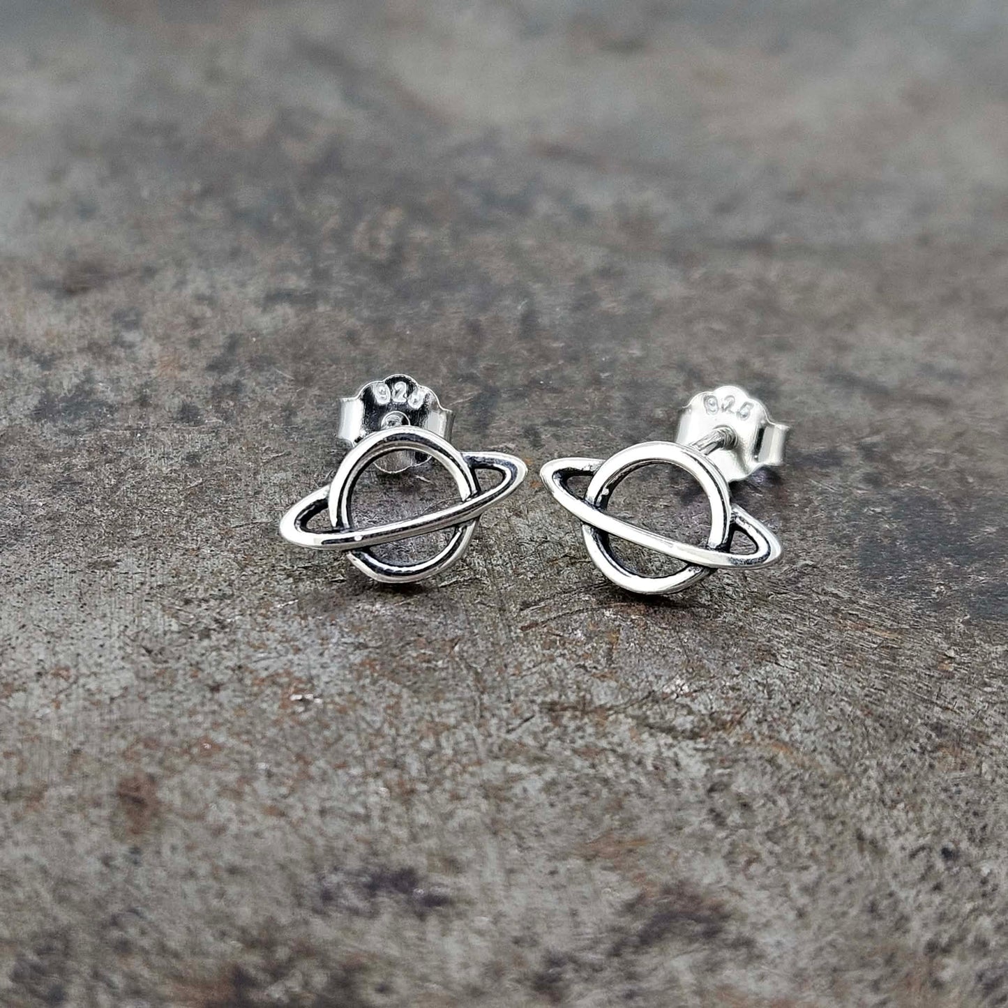 Sterling Saturn Earrings