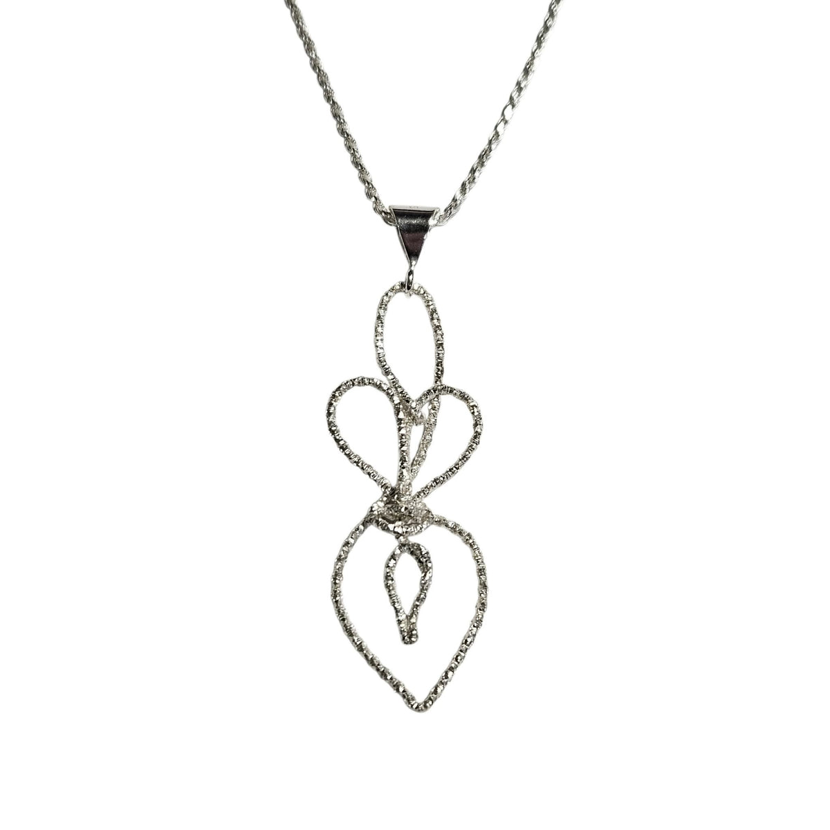 Handmade Sterling Silver Bleeding Heart Necklace
