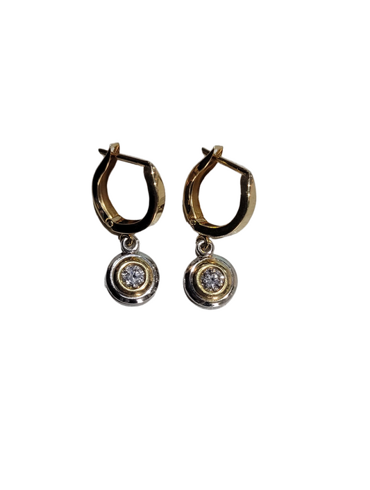 14K Hinged Huggie Hoop Earrings