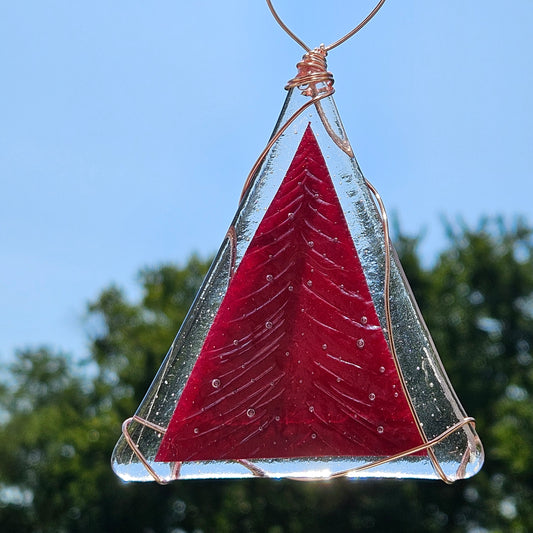Fused Glass Christmas Tree Decoraton