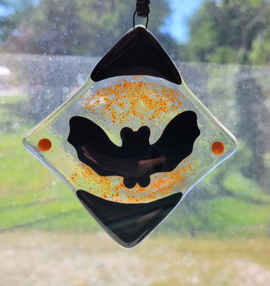 Fused Glass Bat Suncatcher