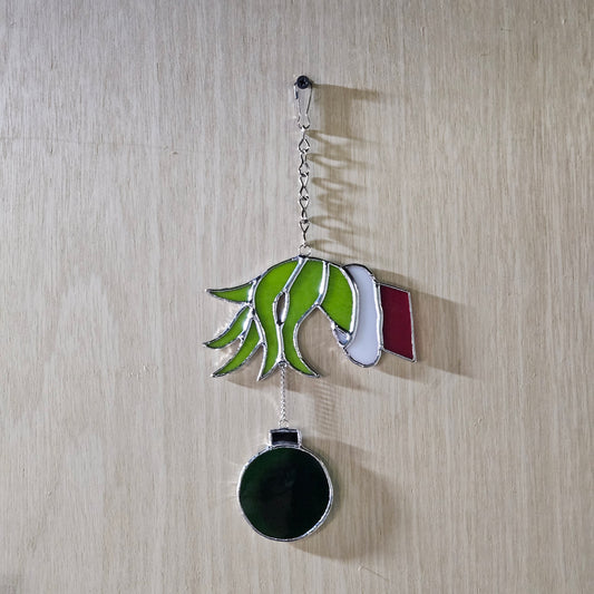 Handmade Grinch Inspired Stained Glass