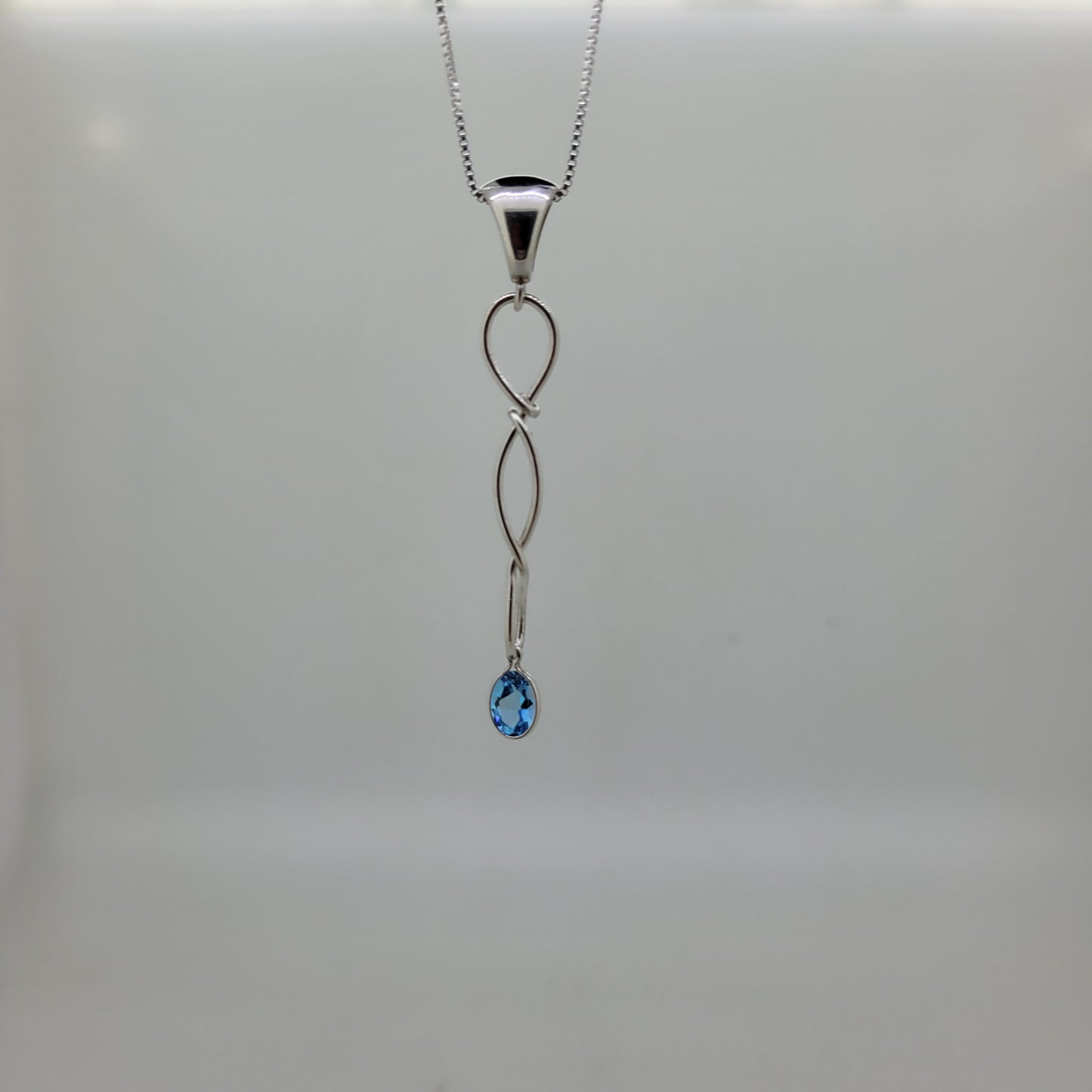 Sterling Blue Topaz Necklace