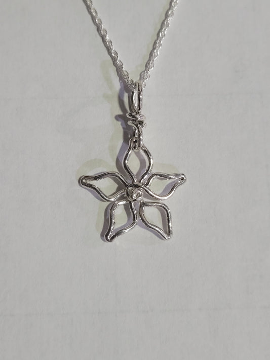Sterling Flower Necklace