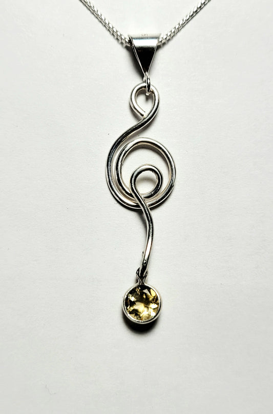 Handmade Sterling Citrine Necklace