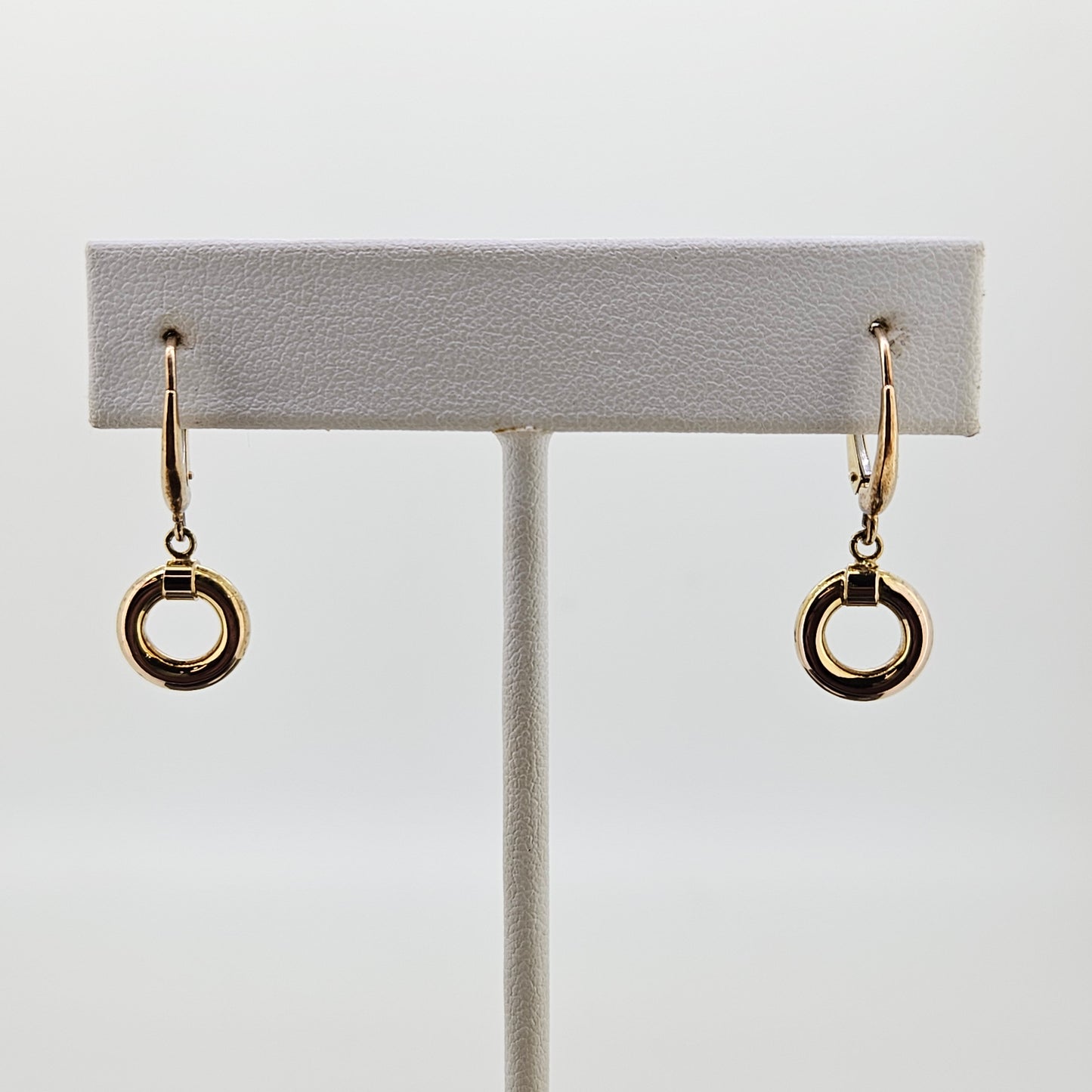 Yellow Gold Circle Earrings