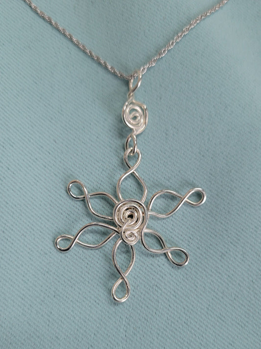 Sterling Snowflake Necklace
