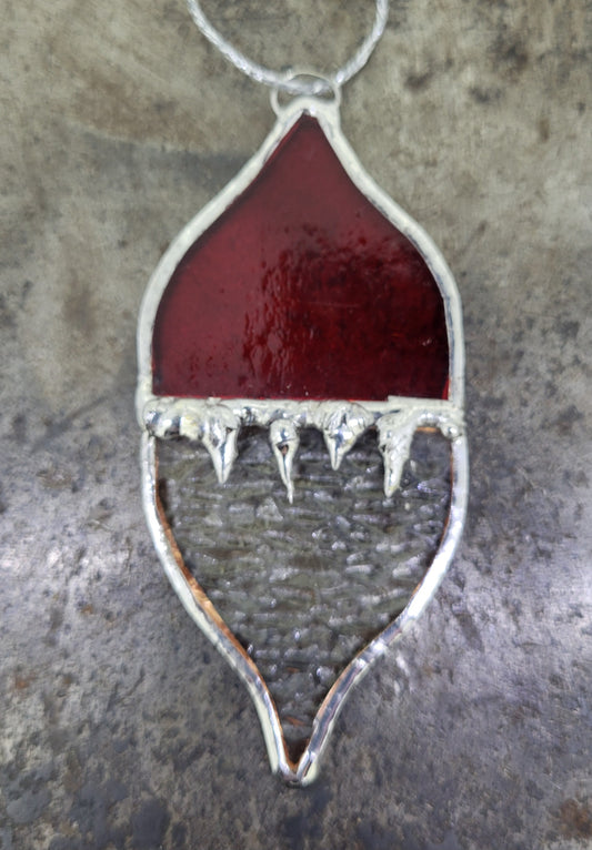 Red Ornament Stained Glass