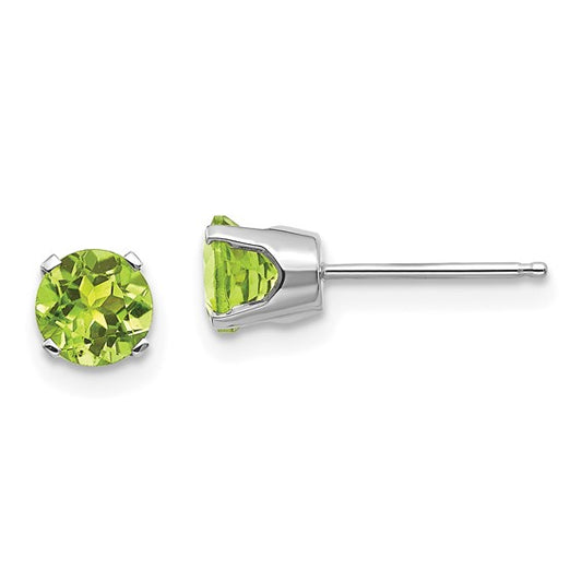 14k Peridot Studs 5mm