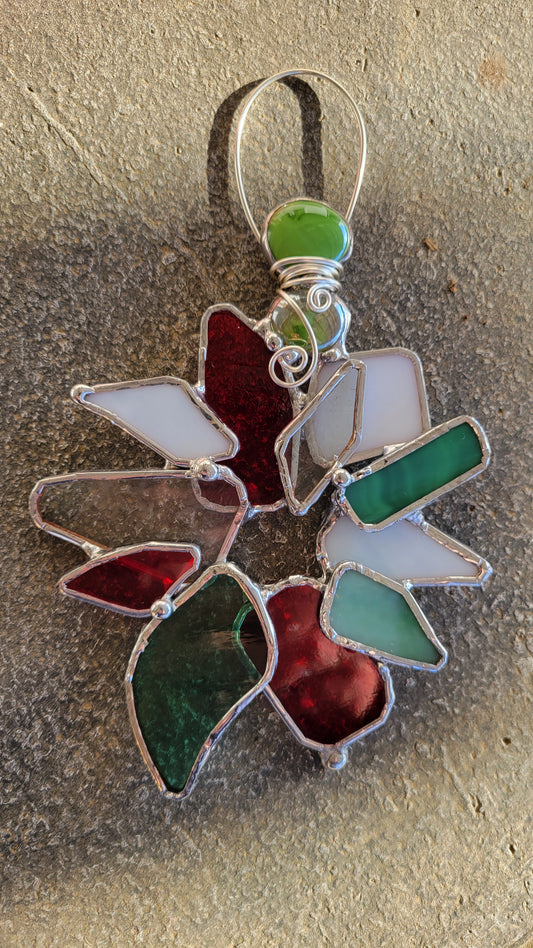 Stained Glass Wreath Ornament