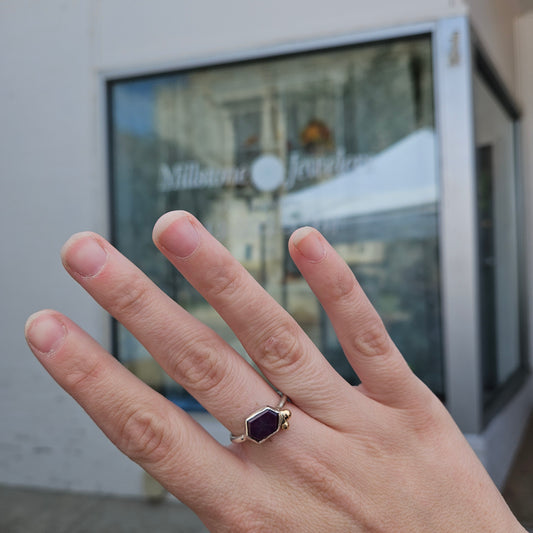 Handmade Silver and Gold Ruby Ring