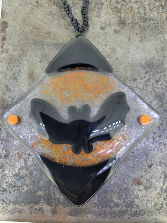Fused Glass Bat Suncatcher
