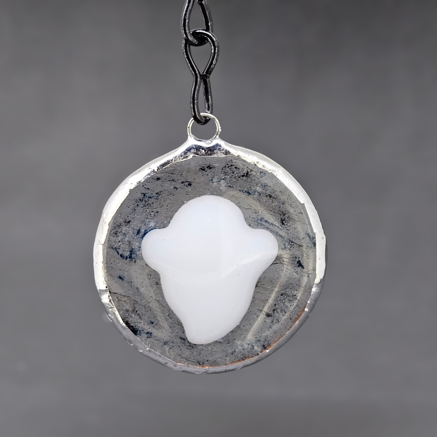 Fused Glass Ghost Suncatcher