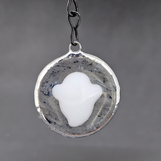 Fused Glass Ghost Suncatcher