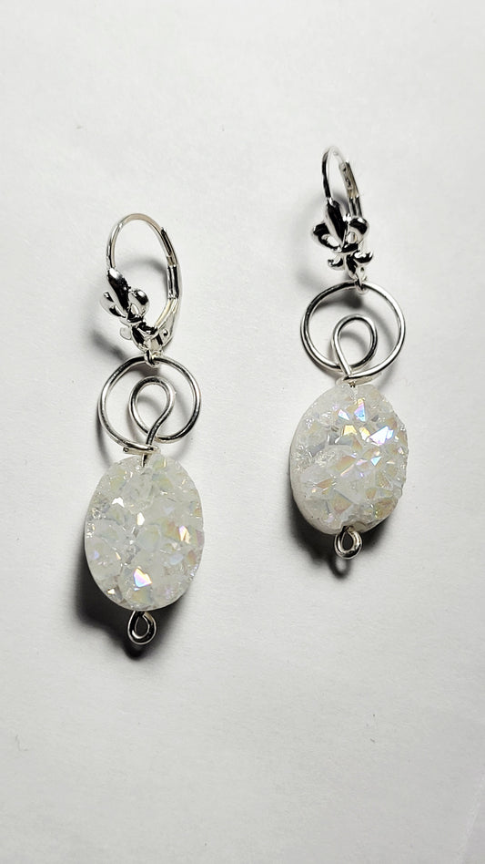 Sterling Druzy Earrings
