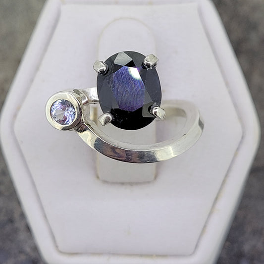 Handmade Sterling Silver Sapphire Ring