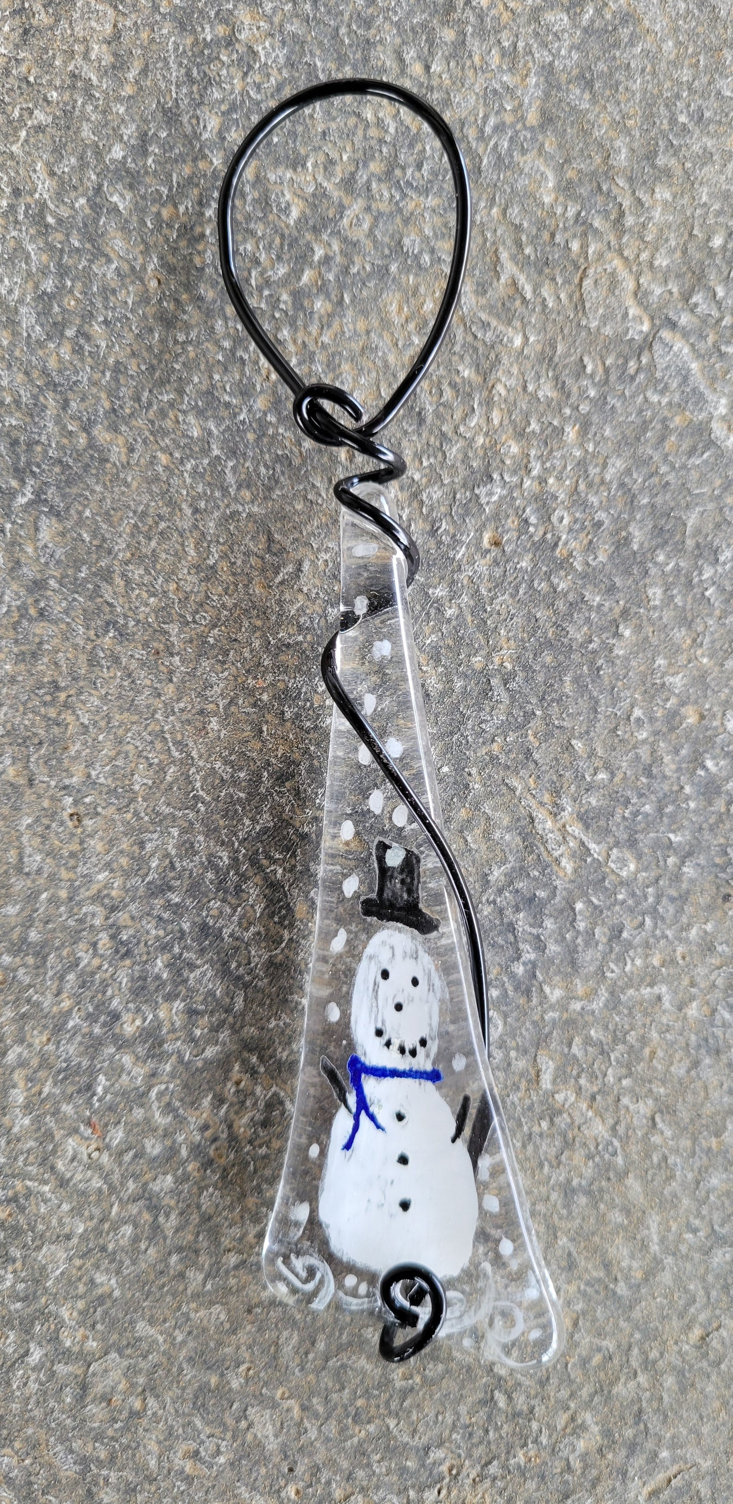 Fused Glass Christmas Tree Ornament