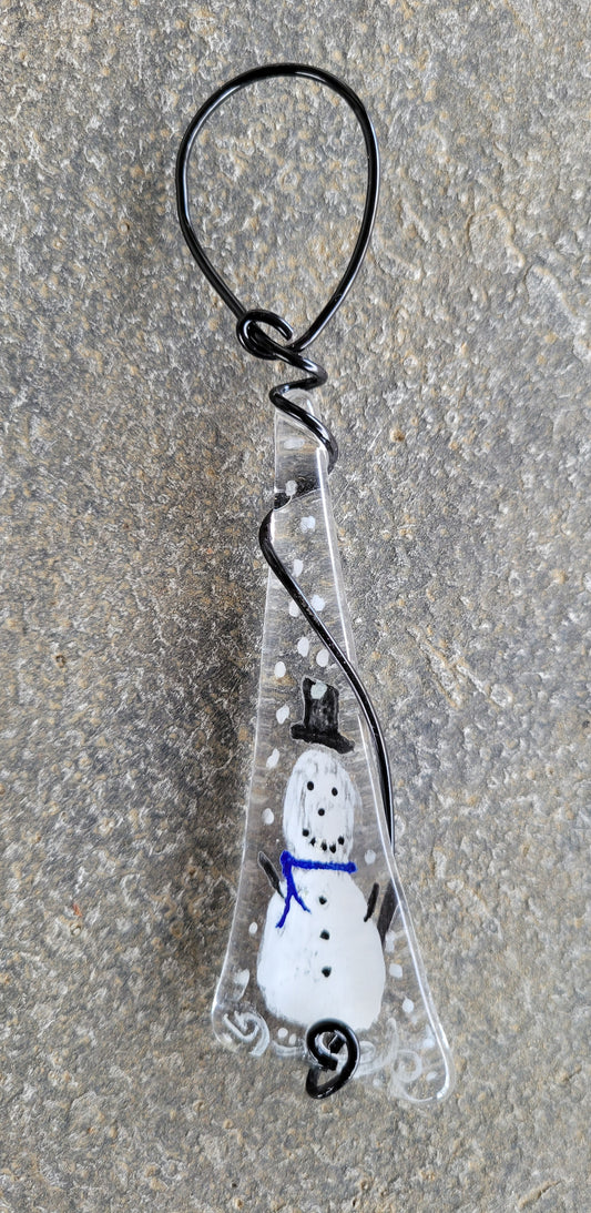 Fused Glass Christmas Tree Ornament