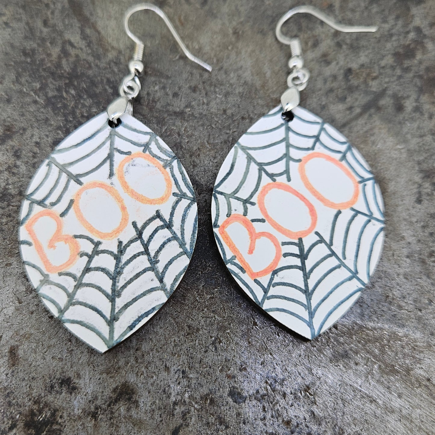 Hand Drawn Wooden Sublimation Earrings