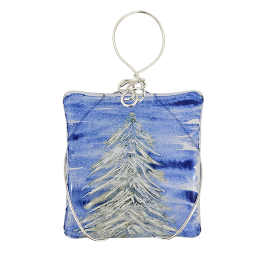 Fused Glass Christmas Tree Ornament