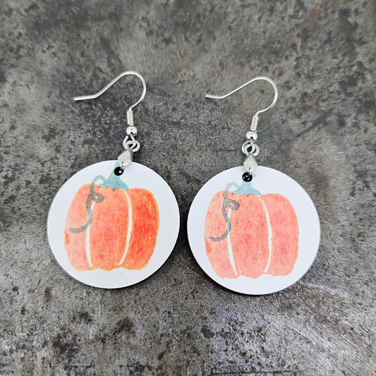 Hand Drawn Wooden Sublimation Earrings