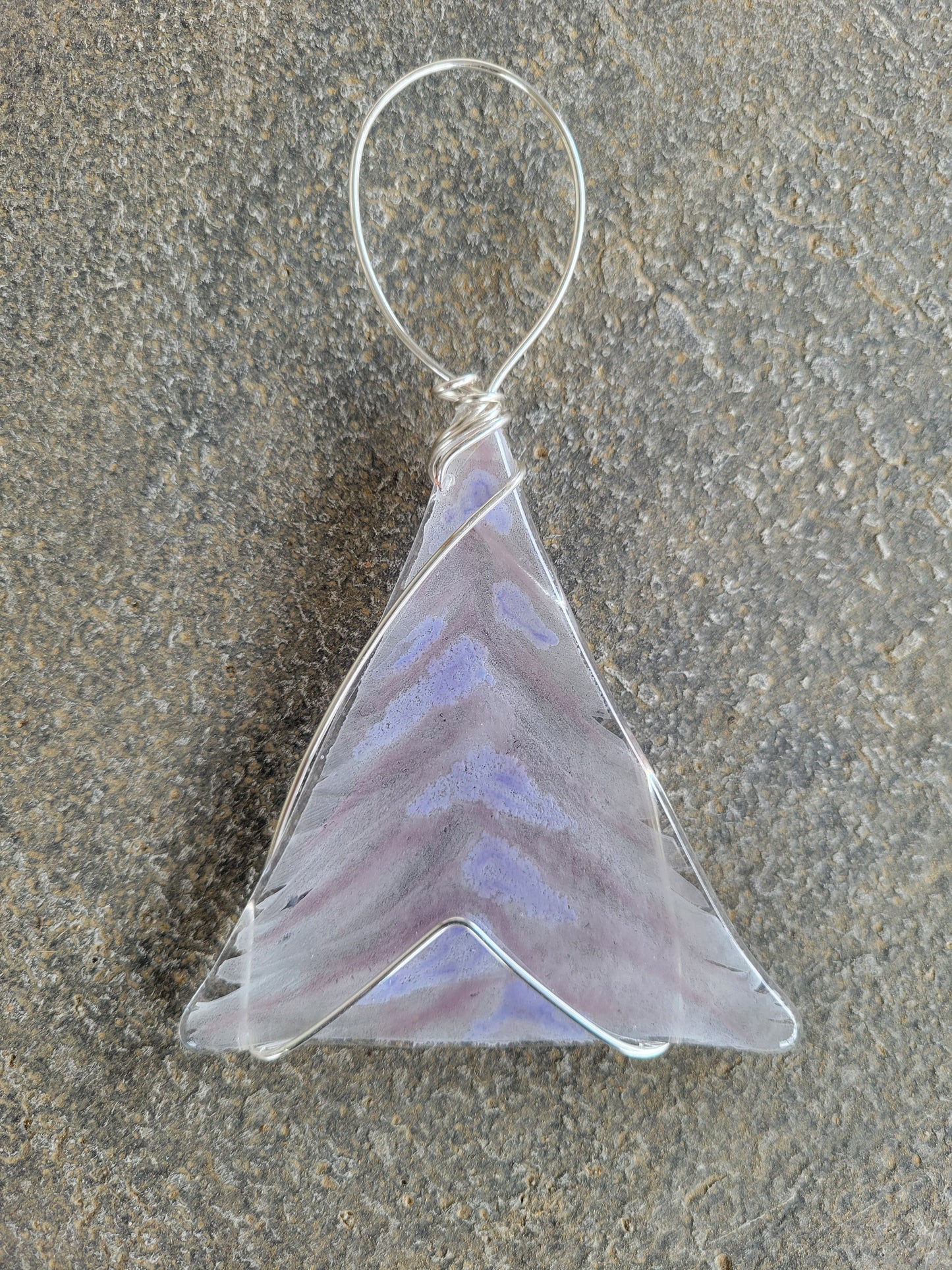 Fused Glass Christmas Tree Ornament Suncatcher