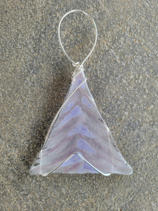 Fused Glass Christmas Tree Ornament Suncatcher